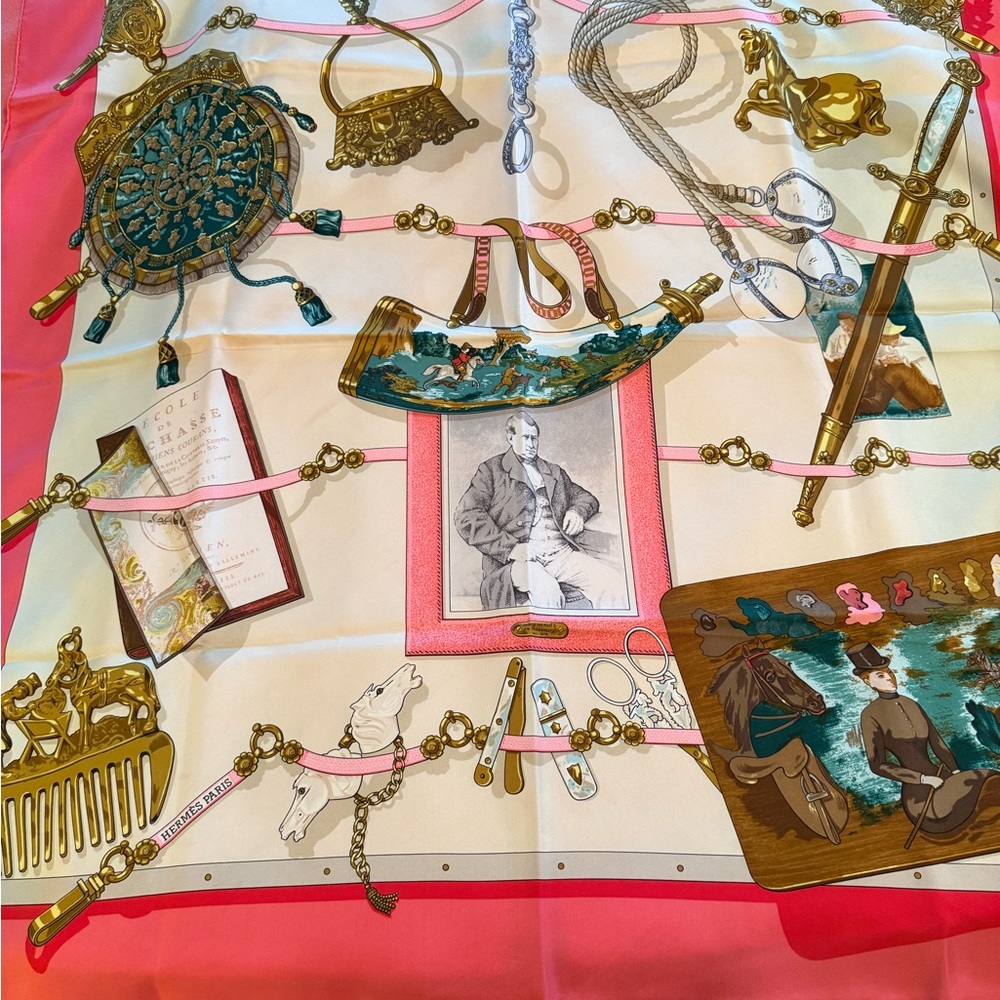 Hermes Multicolor Silk Scarf